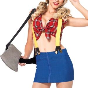 Leg Avenue Women’s Adult Lumber Jackie Halloween Costume S/M Sexy Outfit